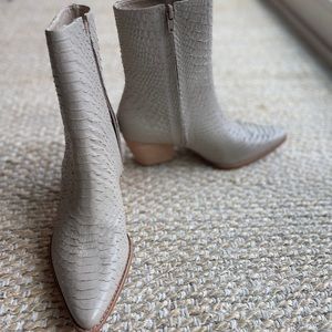 Crocadile leather booties